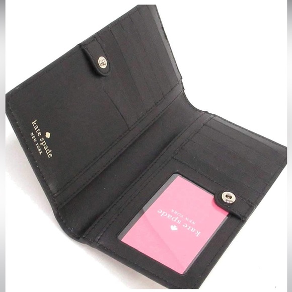 Kate Spade New York Staci colorblock large slim bifold wallet Blush Pink - Picture 4 of 6